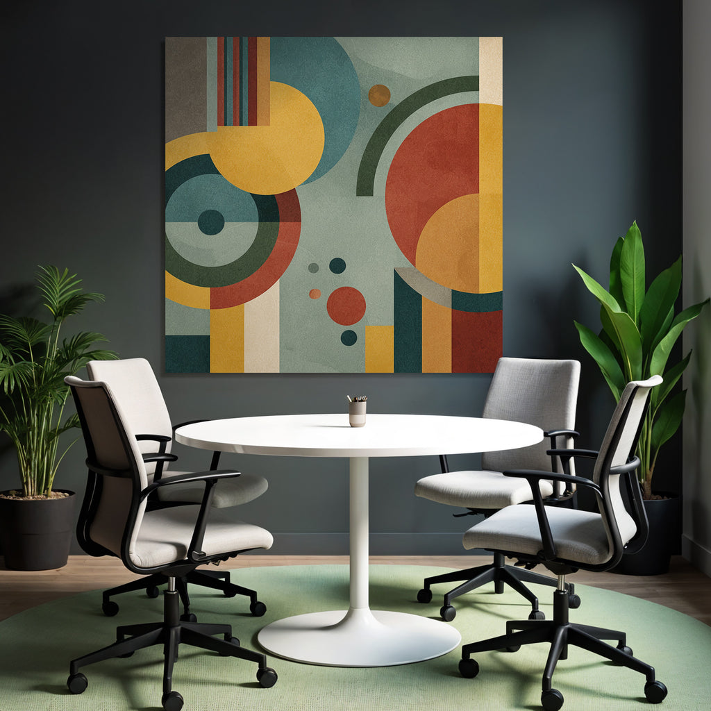 Abstract geometric design color shapes