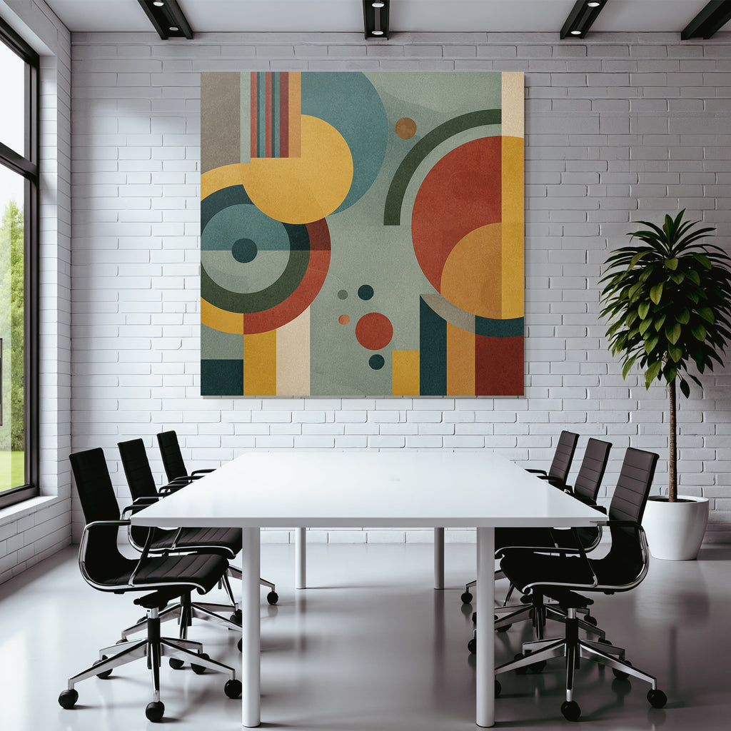 Abstract geometric design color shapes