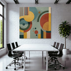 Abstract geometric design color shapes