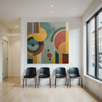 Abstract geometric design color shapes
