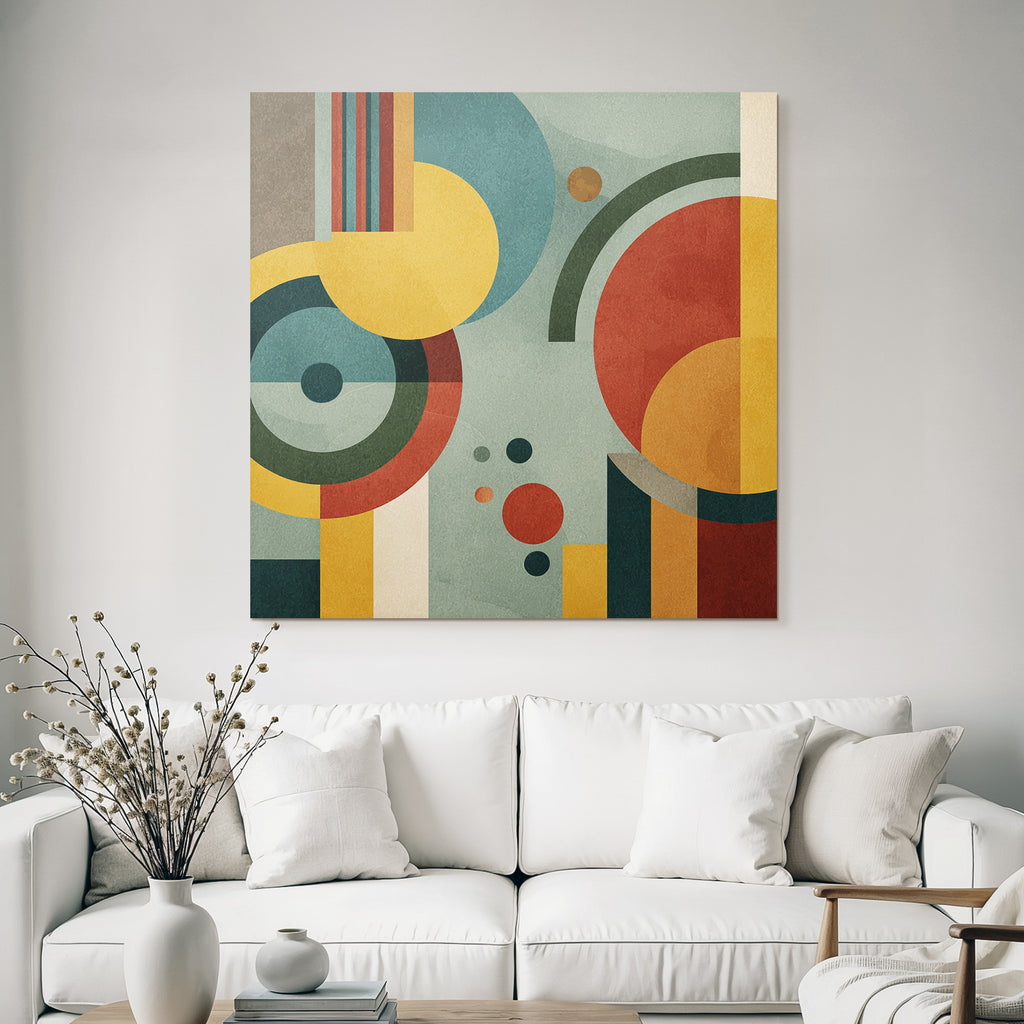 Abstract geometric design color shapes