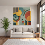 Abstract geometric design color shapes