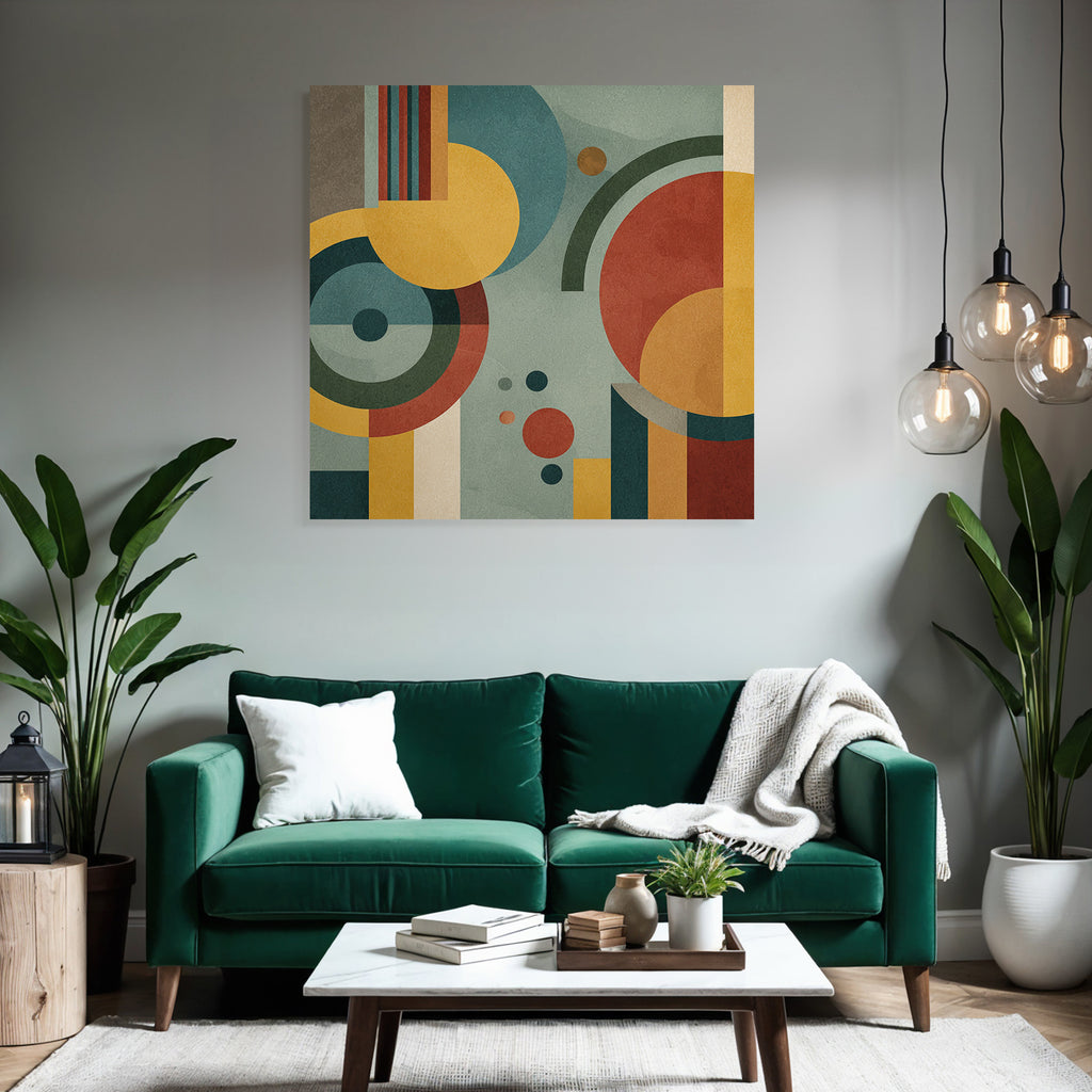 Abstract geometric design color shapes