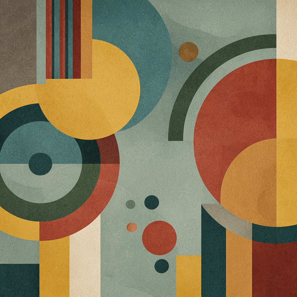 Abstrakte Geometrische Gestaltung Farbenformen | Mid Century Modern | Einrichtungsstile