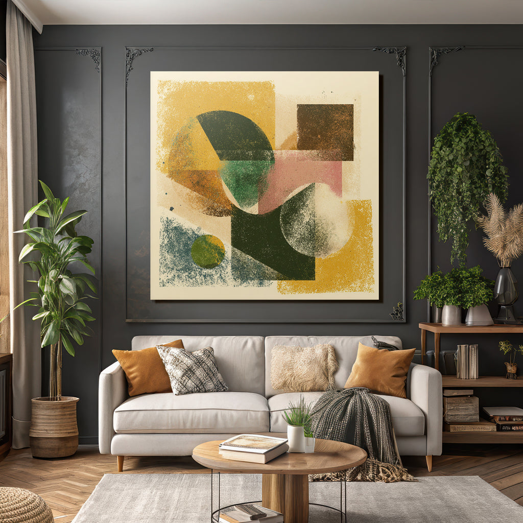 Abstrakte Geometrische Komposition Farbe