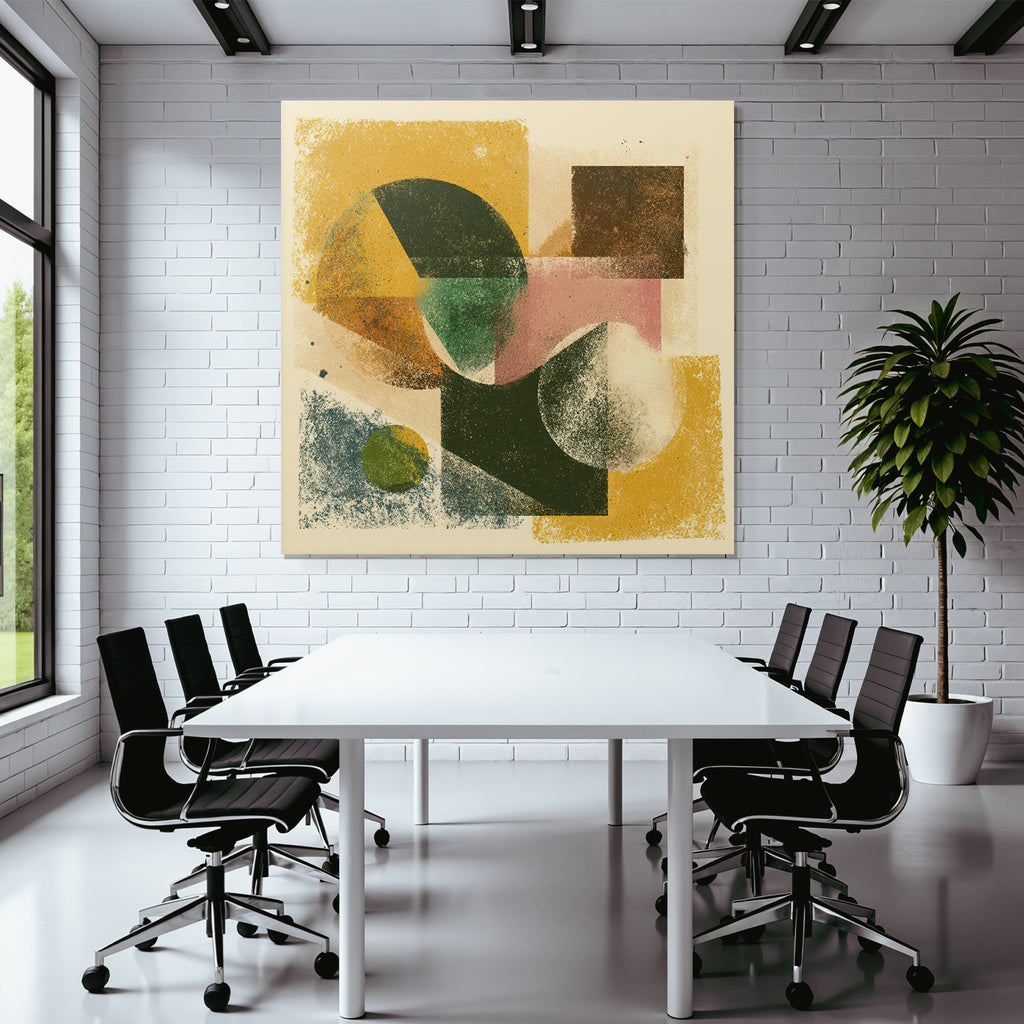 Abstrakte Geometrische Komposition Farbe