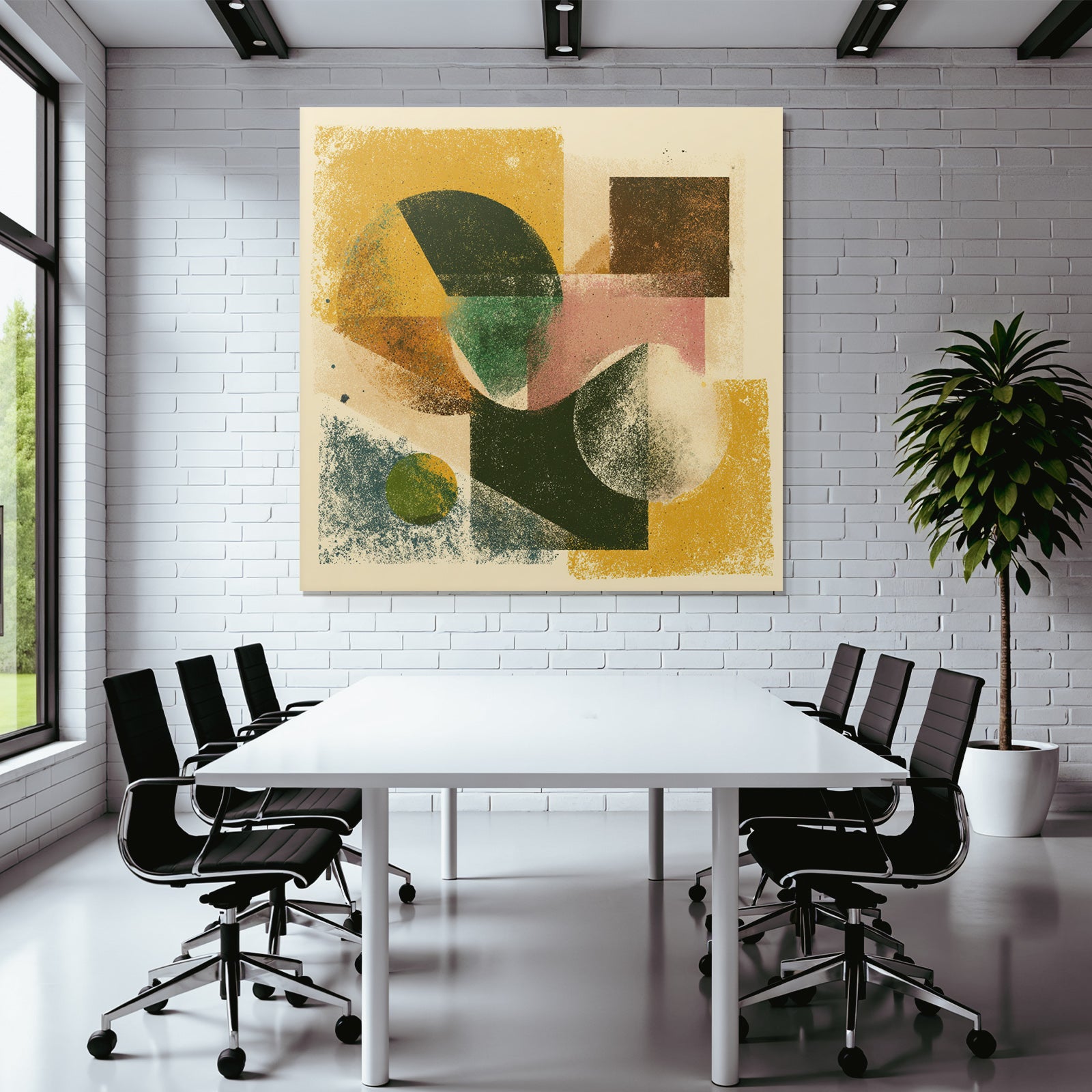 Abstrakte Geometrische Komposition Farbe