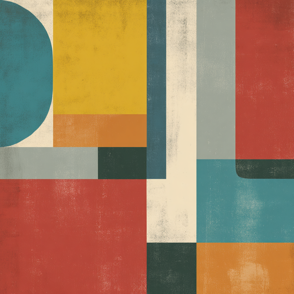 Abstrakte Geometrische Komposition Modern Kunst | Mid Century Modern | Einrichtungsstile