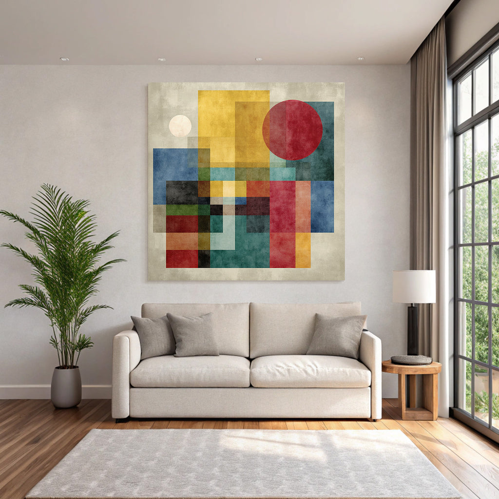 Abstrakte Geometrische Kunst Vielfalt Der Farben Jpg