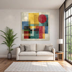 Abstrakte Geometrische Kunst Vielfalt Der Farben Jpg