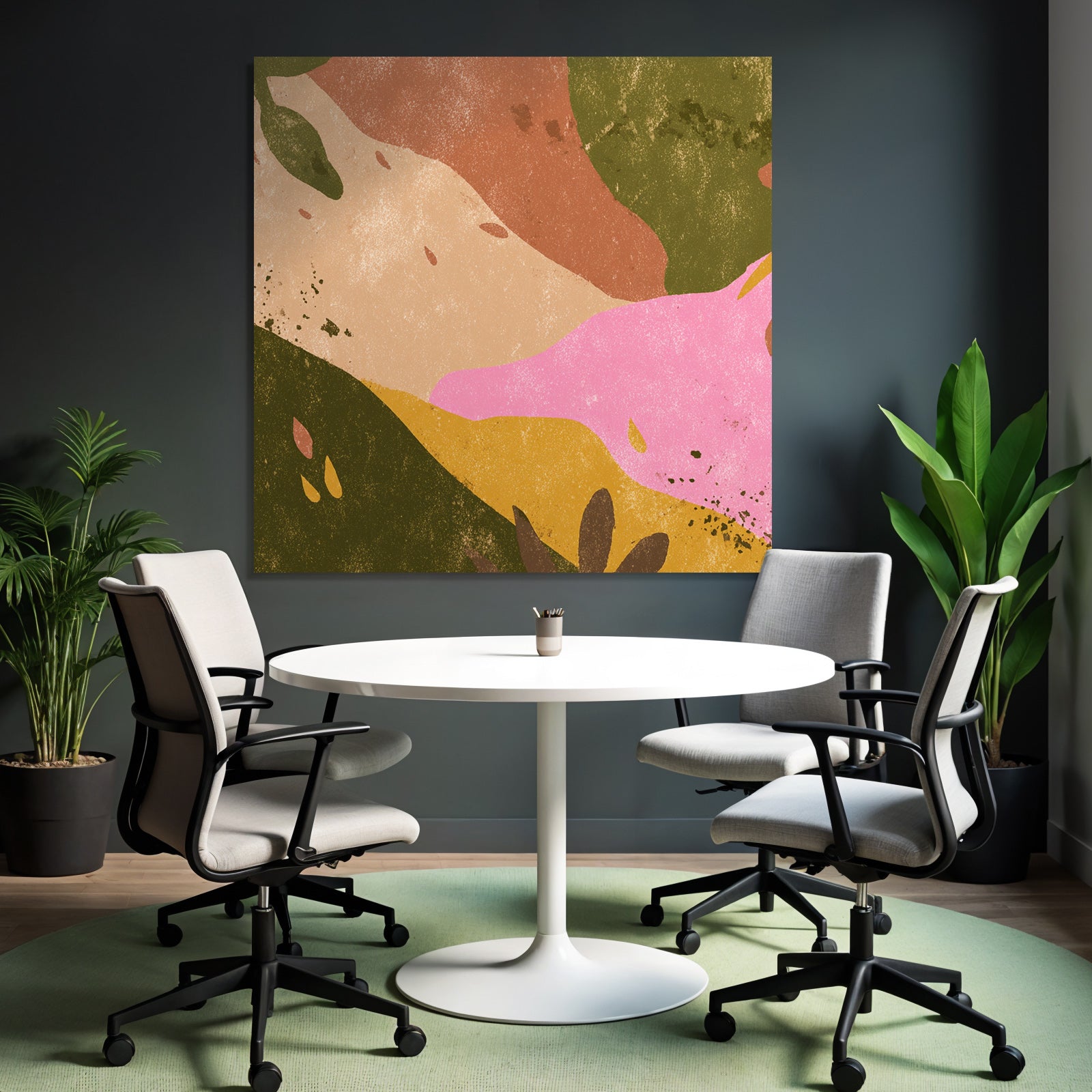 Abstrakte Illustration Organische Formen Erdige Farben