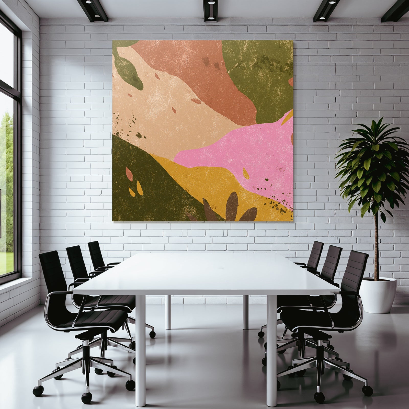 Abstrakte Illustration Organische Formen Erdige Farben