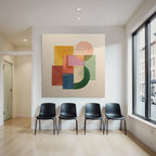 Abstract Composition Geometric Shapes Colors Collage Artwork
