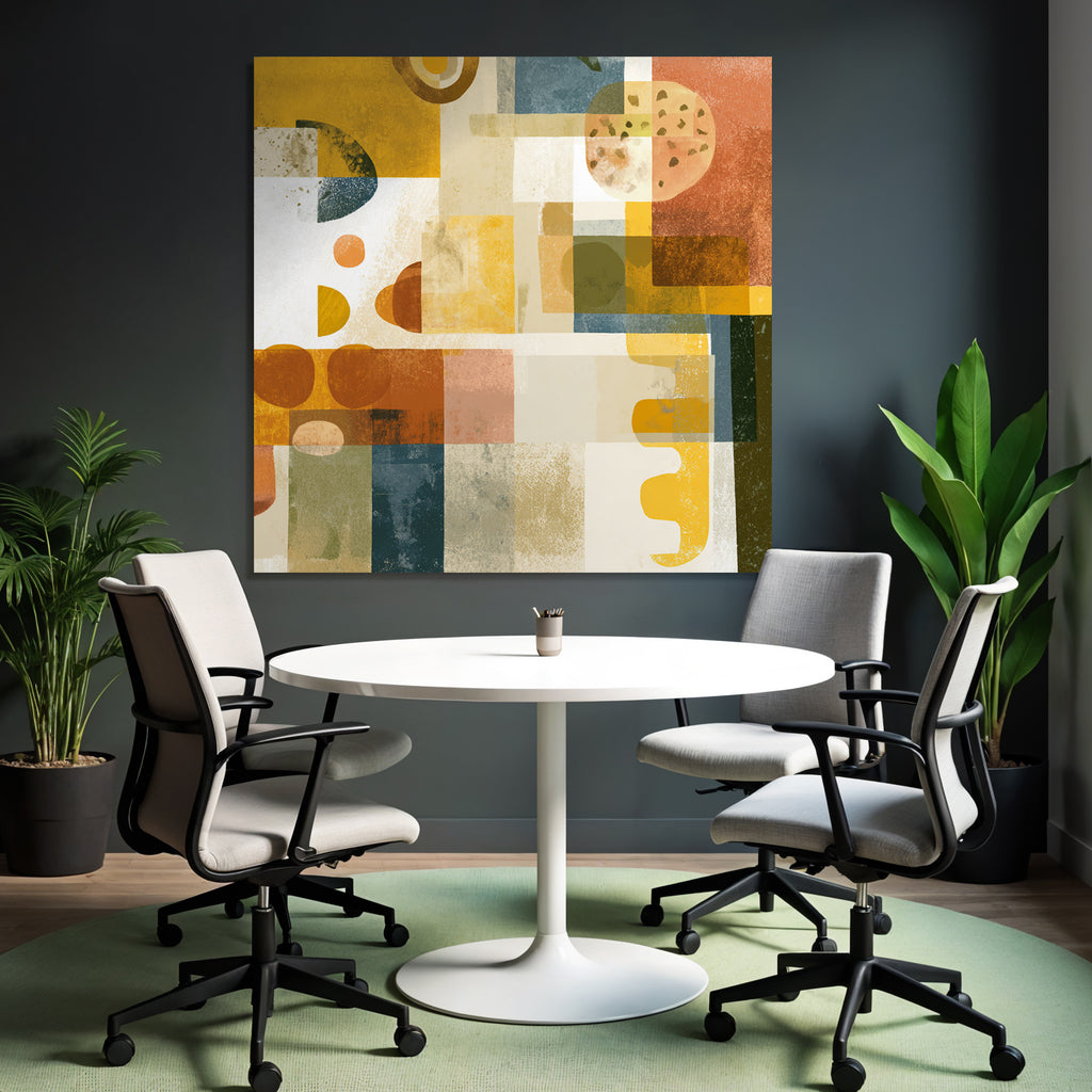 Abstract composition Geometric shapes Color mixing