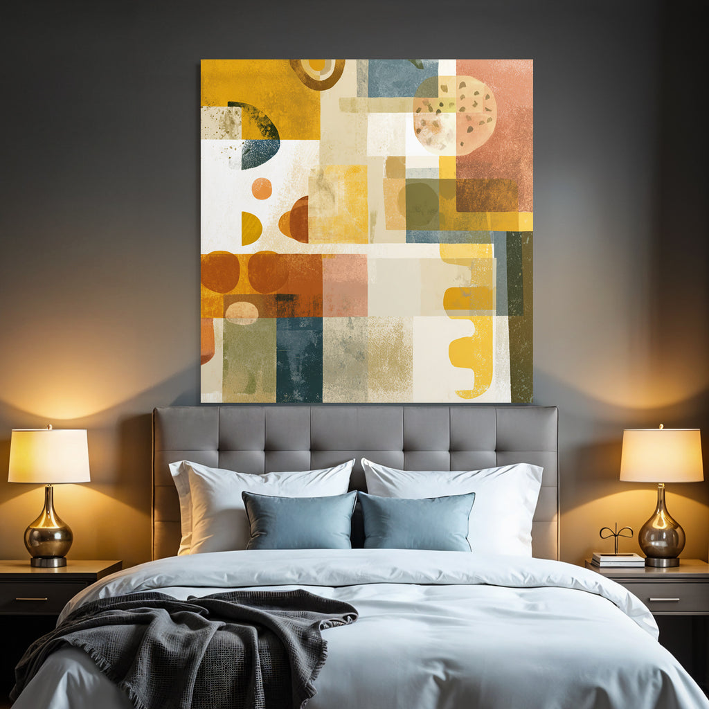 Abstract composition Geometric shapes Color mixing