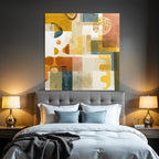 Abstract composition Geometric shapes Color mixing