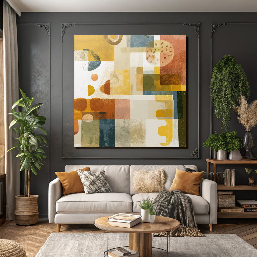 Abstract composition Geometric shapes Color mixing