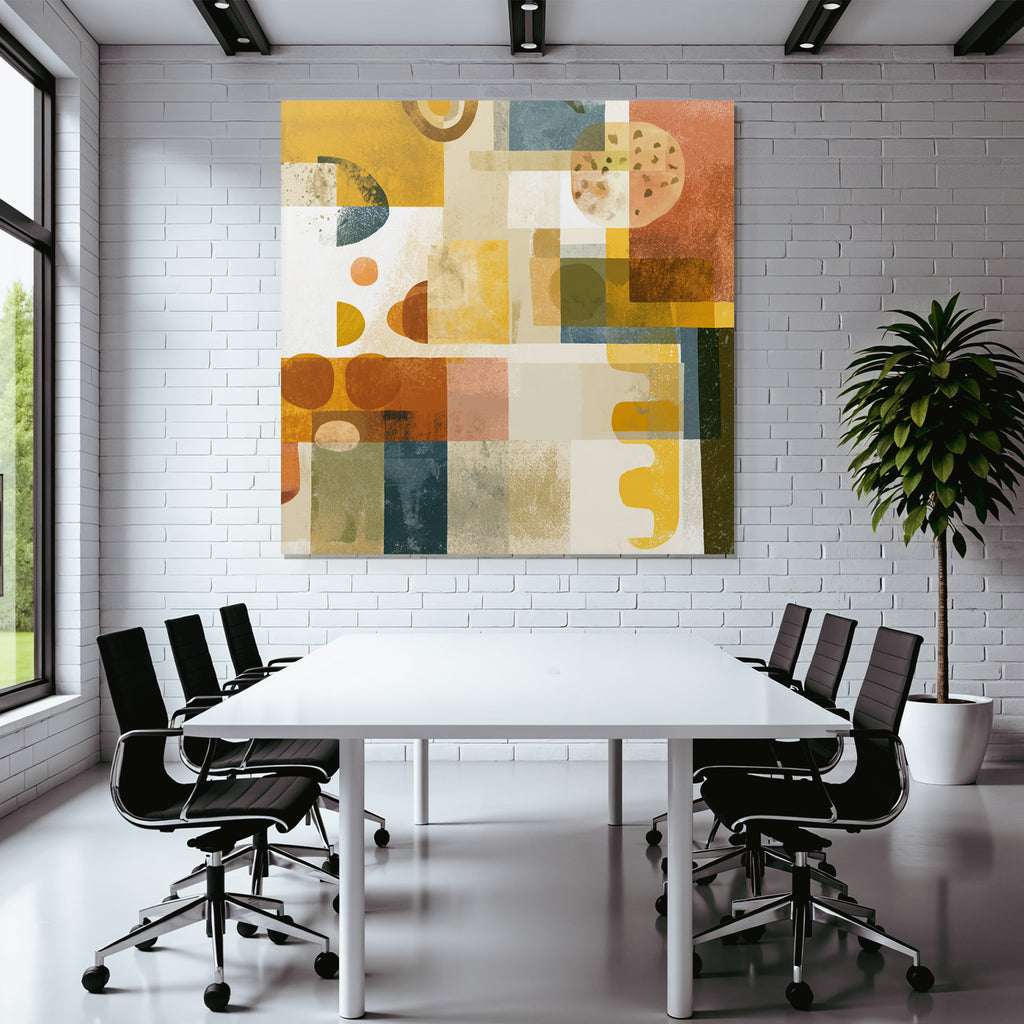 Abstract composition Geometric shapes Color mixing