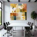 Abstract composition Geometric shapes Color mixing