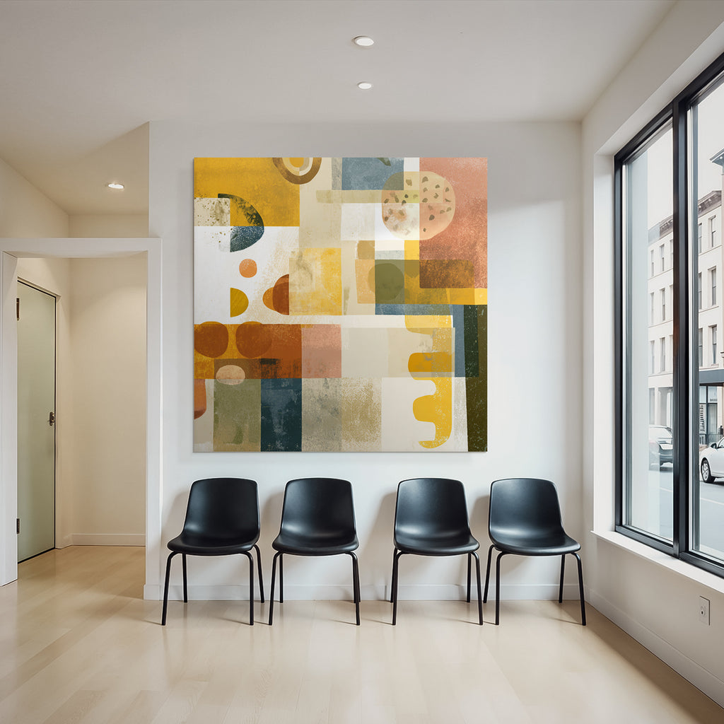 Abstract composition Geometric shapes Color mixing