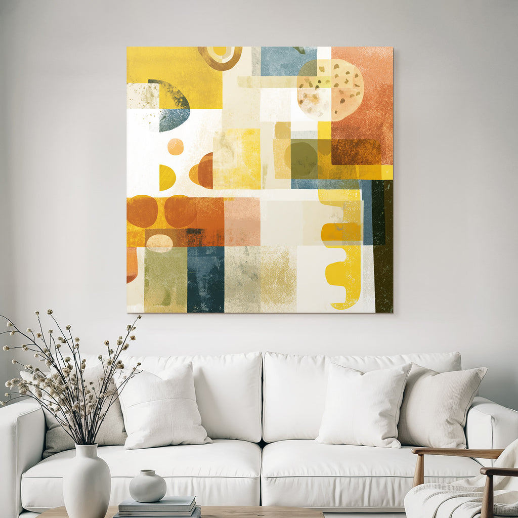 Abstract composition Geometric shapes Color mixing