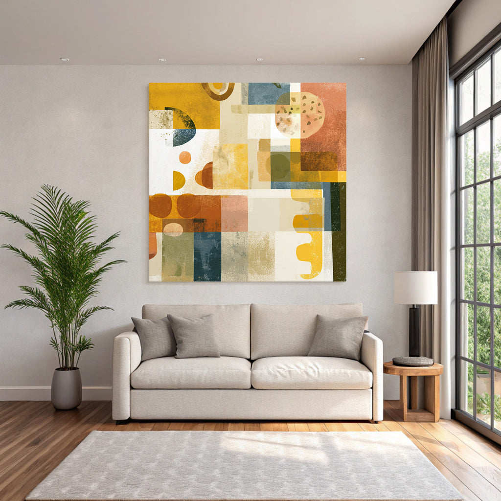 Abstract composition Geometric shapes Color mixing