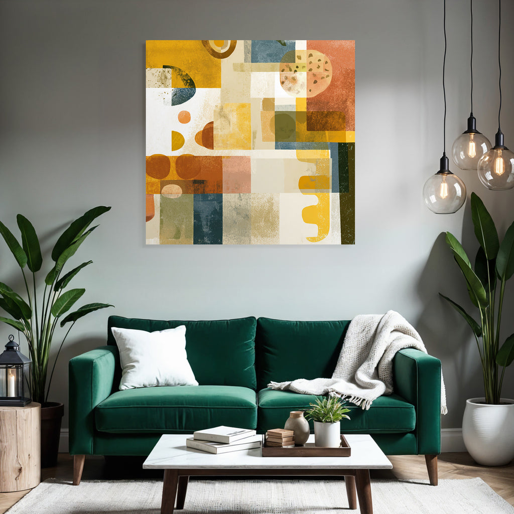 Abstract composition Geometric shapes Color mixing