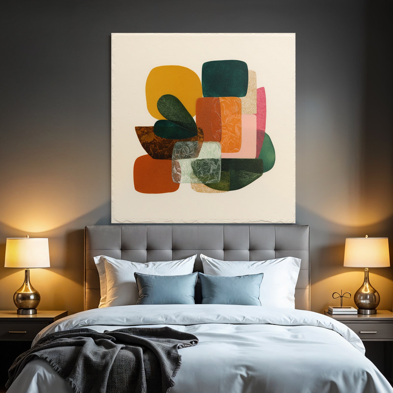Abstract composition different shapes colors