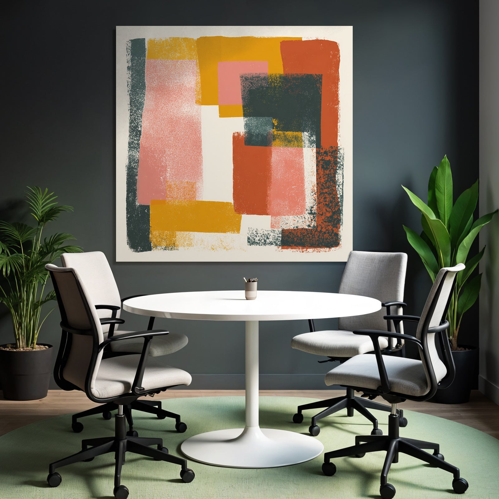 Abstrakte Kunst Geometrische Formen Bunt