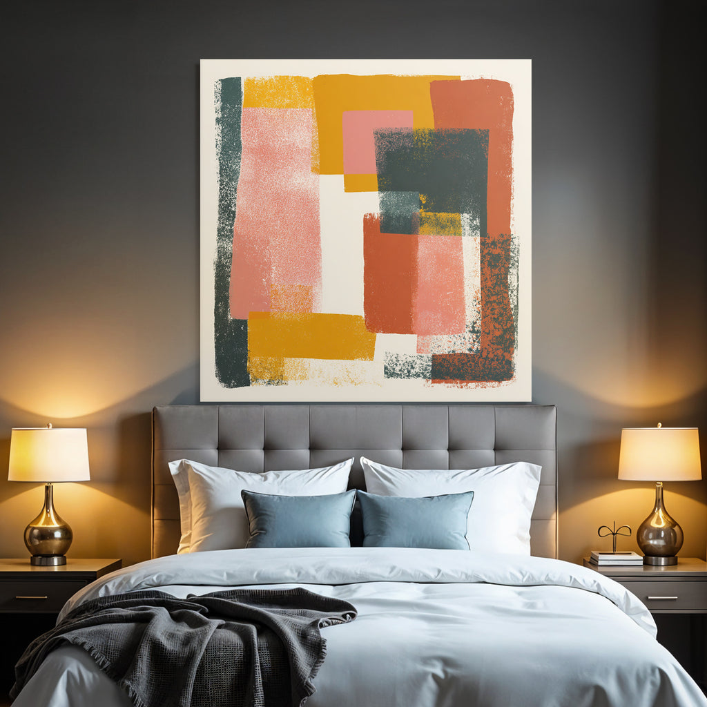 Abstrakte Kunst Geometrische Formen Bunt