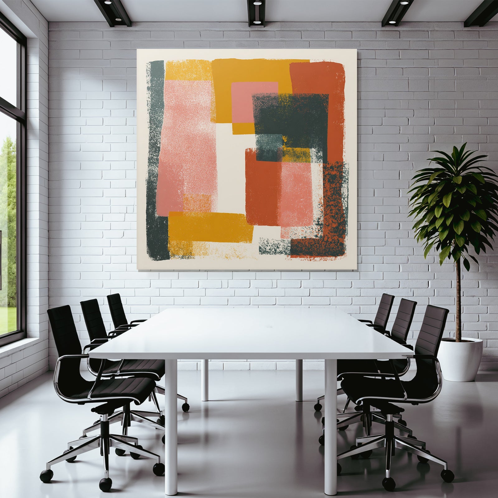 Abstrakte Kunst Geometrische Formen Bunt