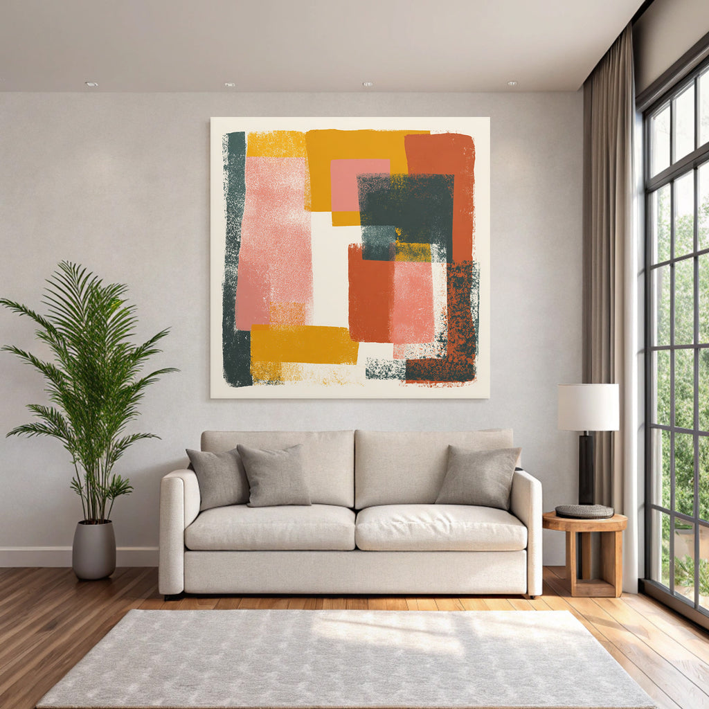 Abstrakte Kunst Geometrische Formen Bunt