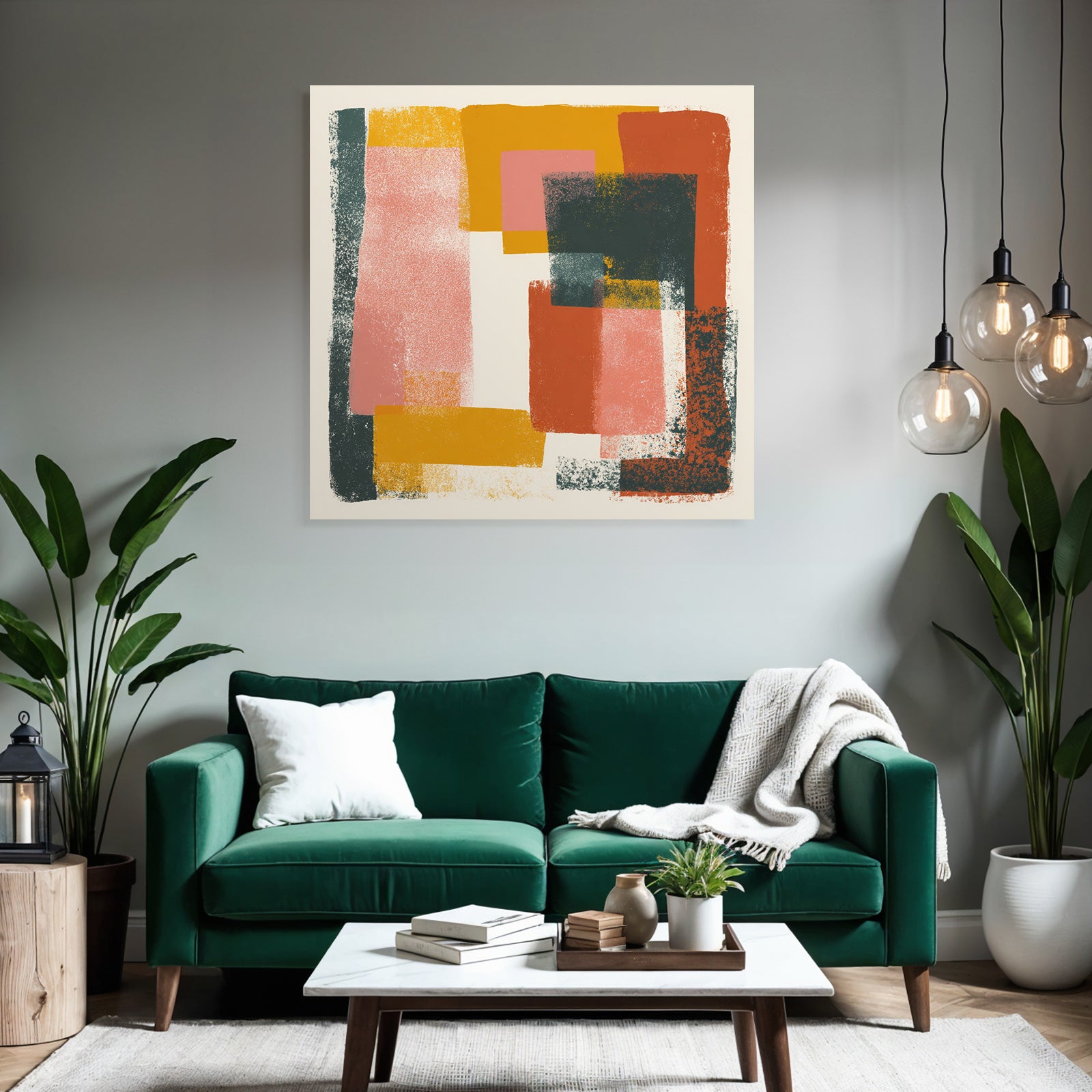 Abstrakte Kunst Geometrische Formen Bunt