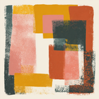 Abstrakte Kunst Geometrische Formen Bunt | Mid Century Modern | Einrichtungsstile