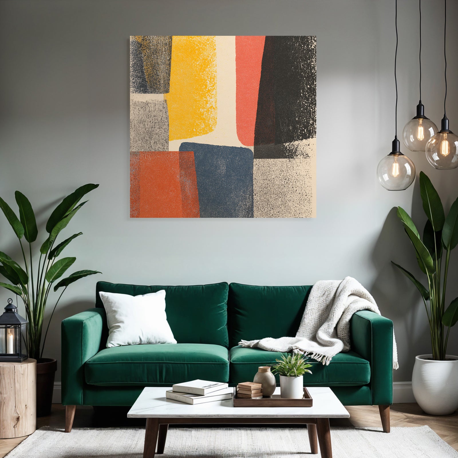 Abstrakte Kunst Mit Farbigen Formen