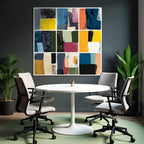 Abstrakte Kunst Quadratische Farben Png