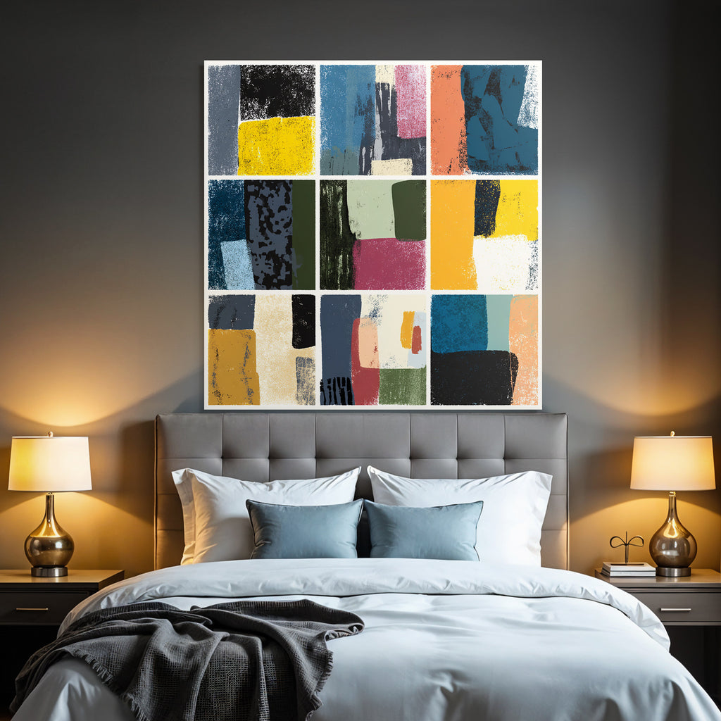 Abstrakte Kunst Quadratische Farben Png