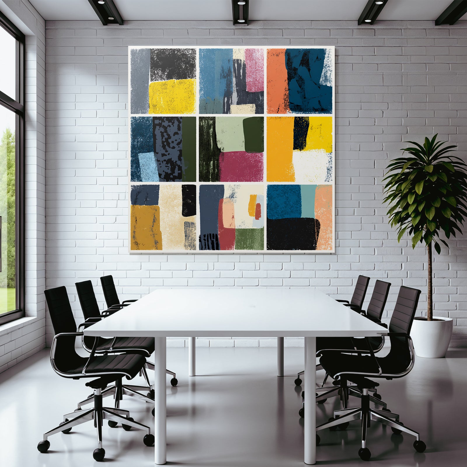 Abstrakte Kunst Quadratische Farben Png
