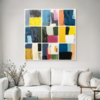 Abstrakte Kunst Quadratische Farben Png