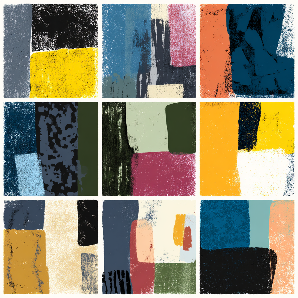 Abstrakte Kunst Quadratische Farben Png | Mid Century Modern | Einrichtungsstile