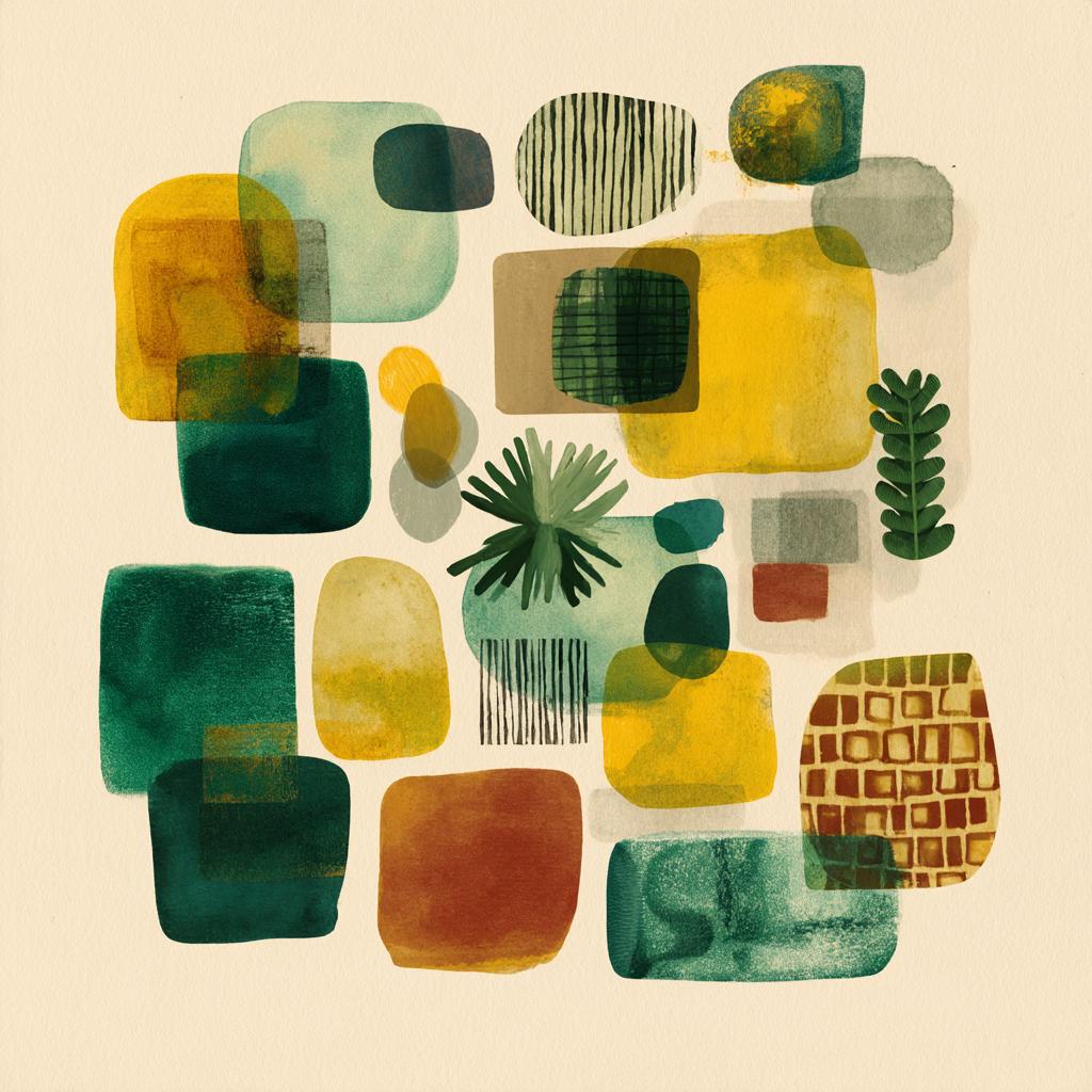 Abstrakte Zusammensetzung Bunt | Mid Century Modern | Einrichtungsstile