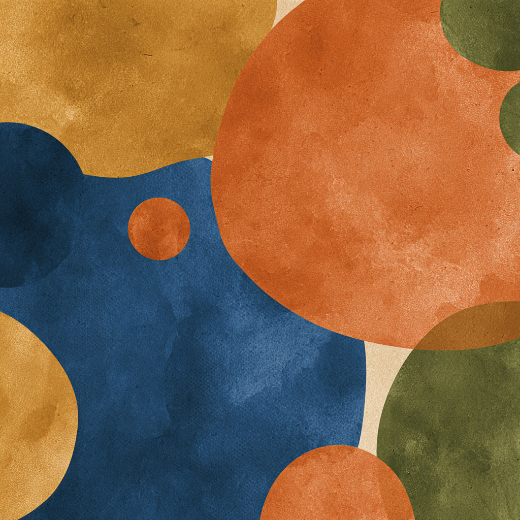 Abstraktes Design Bunte Kreisformen Textur Hintergrund | Mid Century Modern | Einrichtungsstile