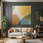 Abstraktes Design Farbenfrohe Kreise