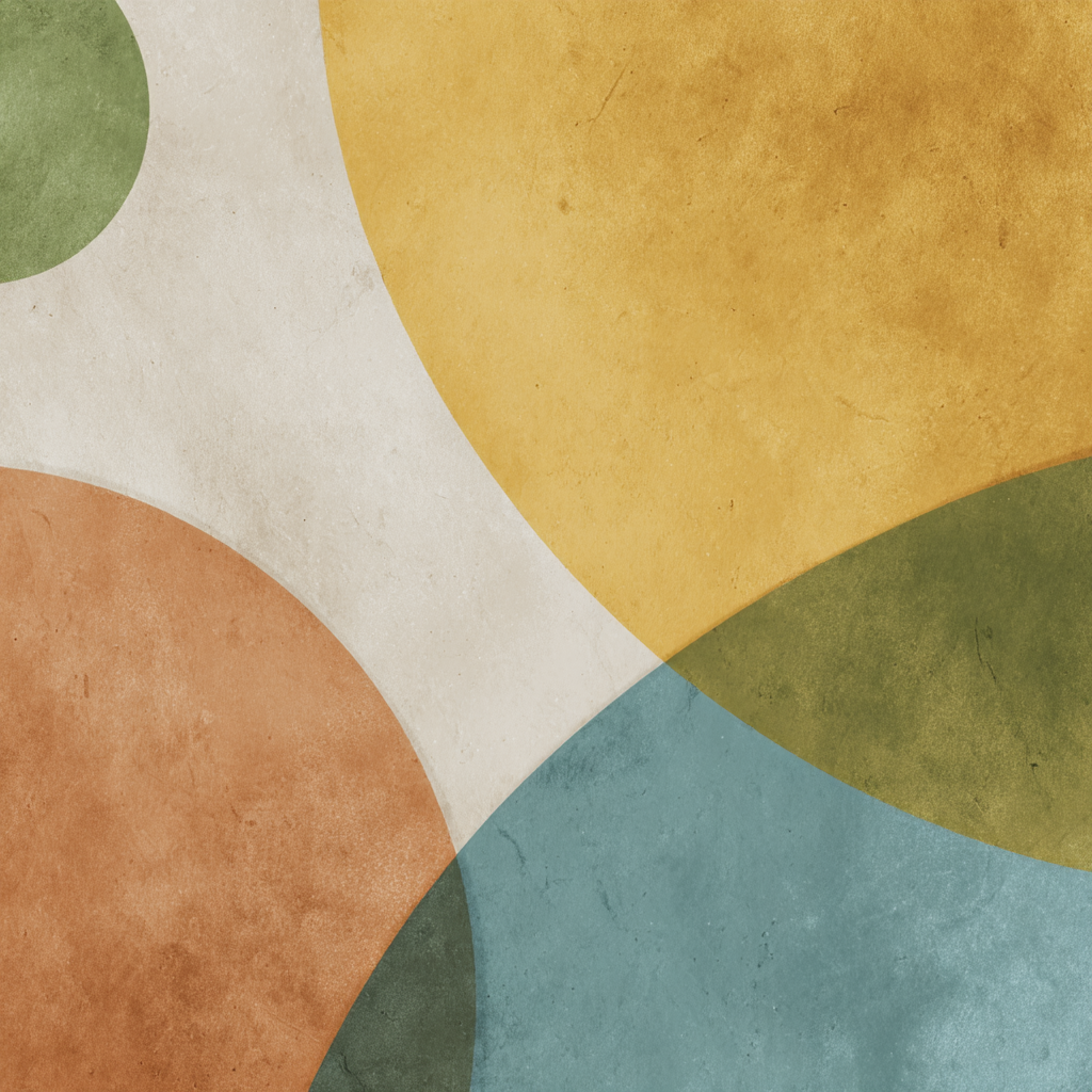 Abstraktes Design Farbenfrohe Kreise | Mid Century Modern | Einrichtungsstile