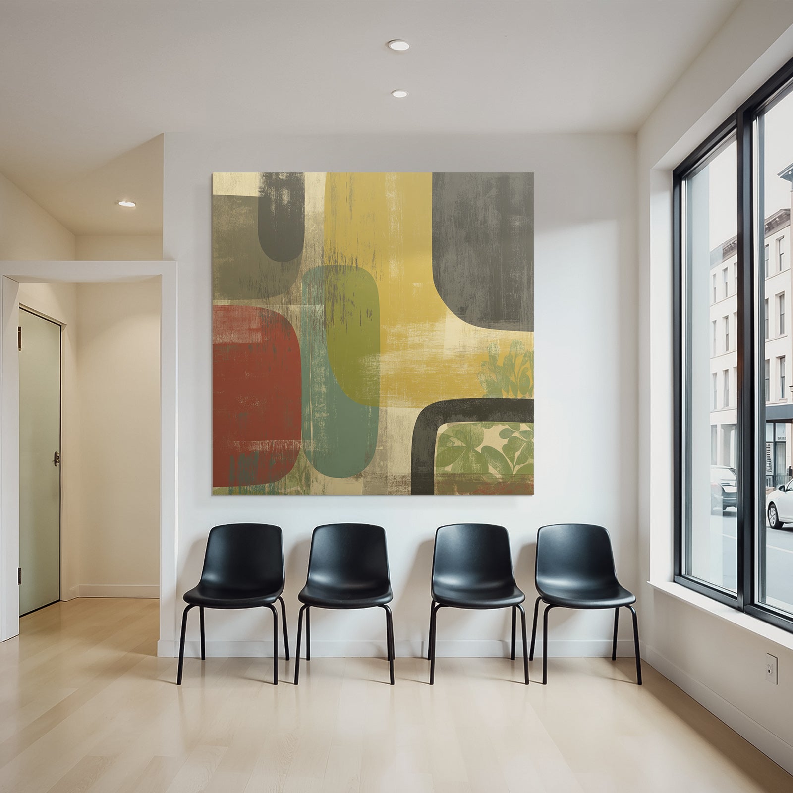 Abstraktes Design Farbige Formen Texturen Dekoration