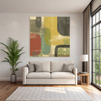 Abstraktes Design Farbige Formen Texturen Dekoration