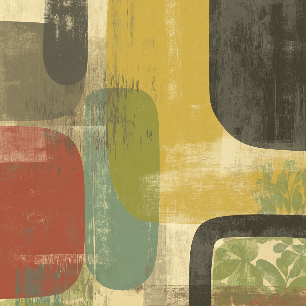 Abstraktes Design Farbige Formen Texturen Dekoration | Mid Century Modern | Einrichtungsstile