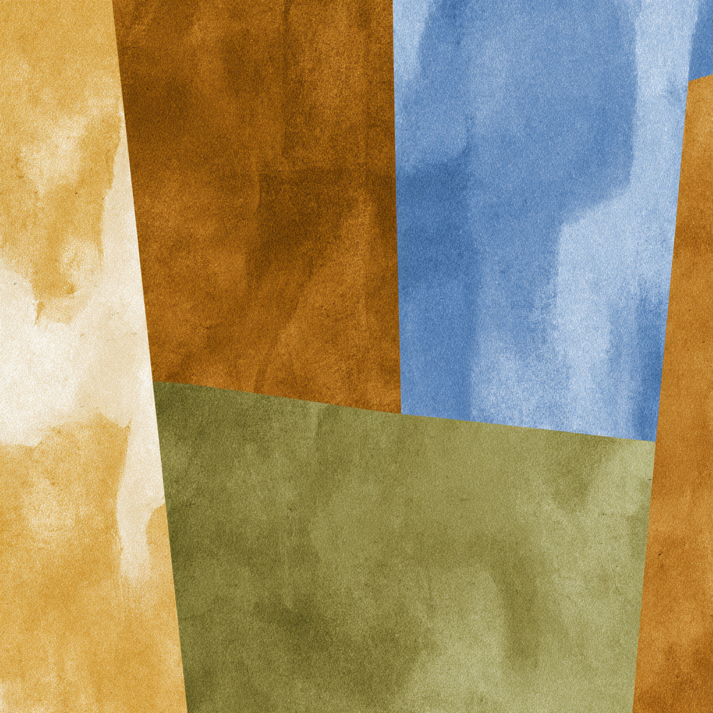 Abstraktes Design Geometrische Formen Braun Blau Gruen Beige | Mid Century Modern | Einrichtungsstile
