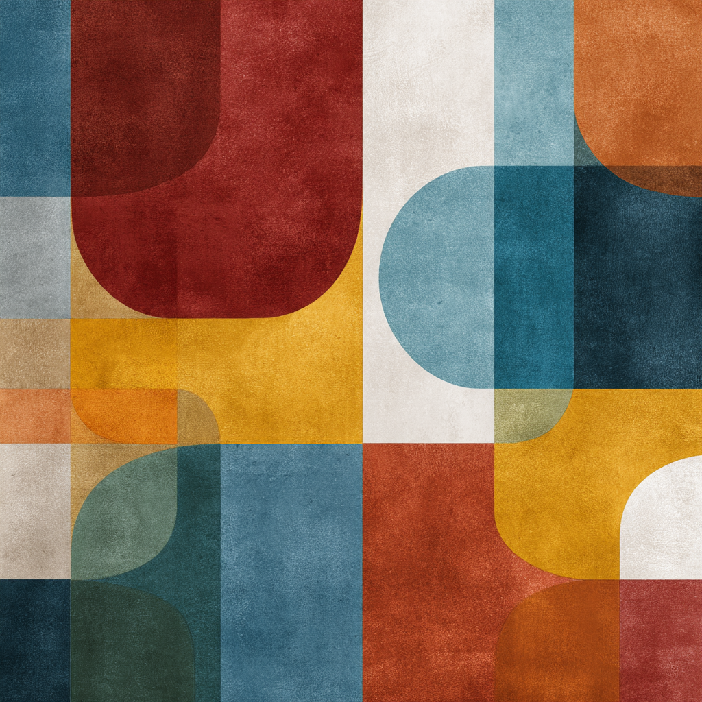 Abstraktes Design Geometrische Formen Farben A7c36bda-8a43-4171-b6fb-46958f890b17 | Mid Century Modern | Einrichtungsstile