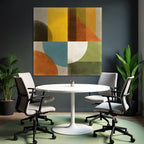 Abstraktes Design Geometrische Formen Farben Vielfalt
